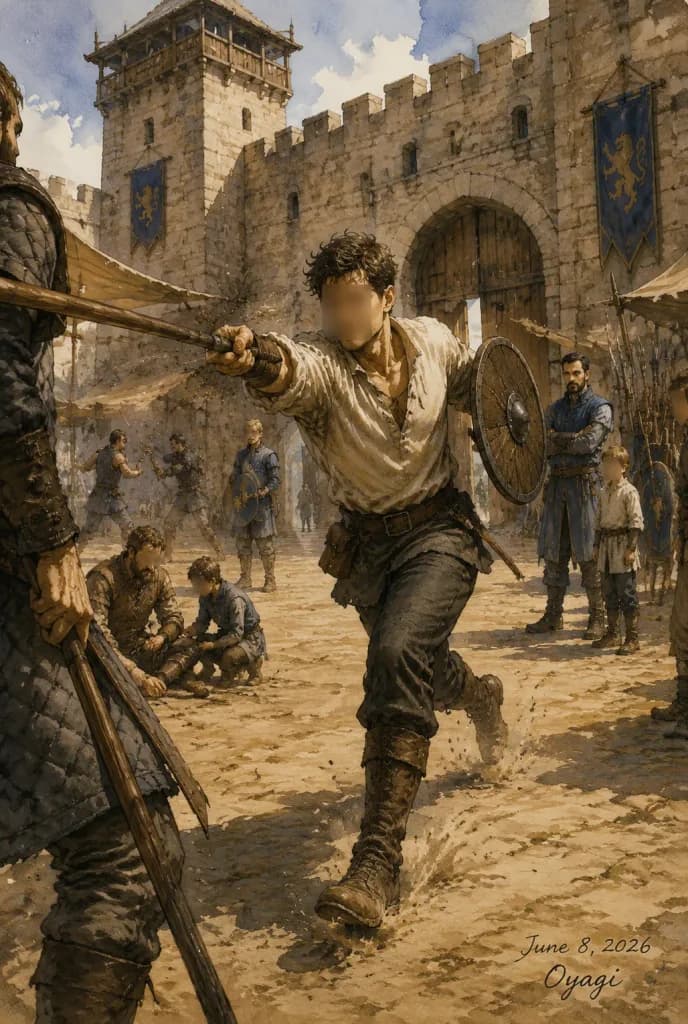 Sparring in the Castle Training Yard