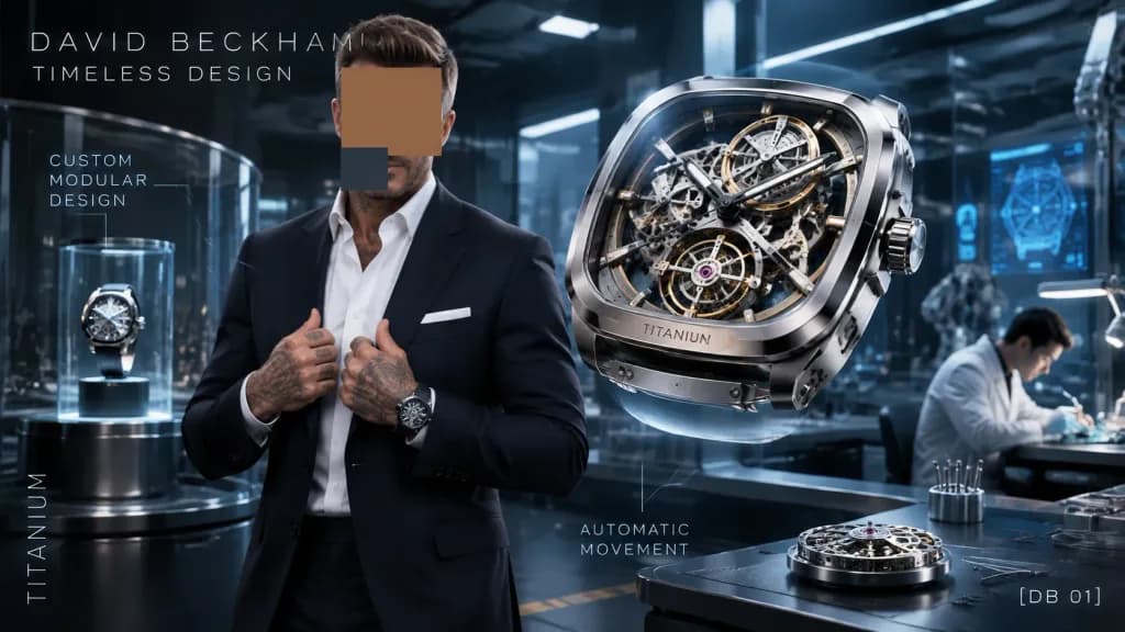 Futuristic Luxury Watch Laboratory Ad Banner