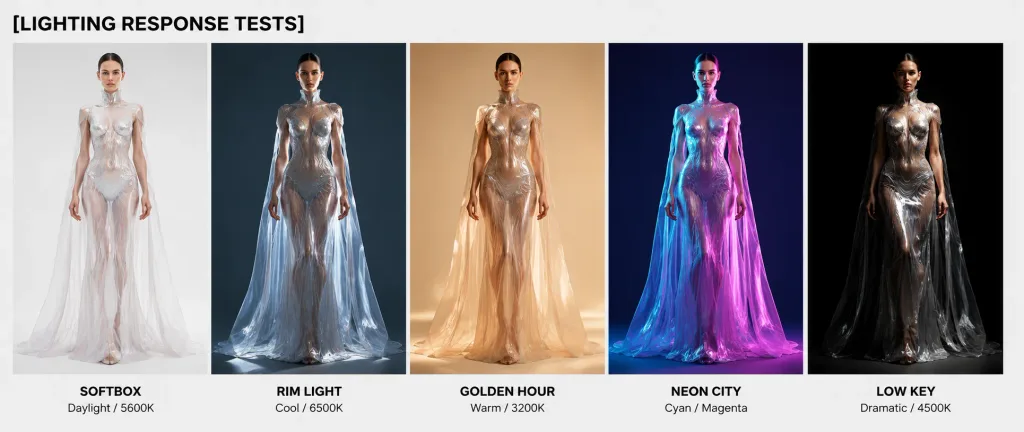 Fashion Studio Lighting Comparison Sheet