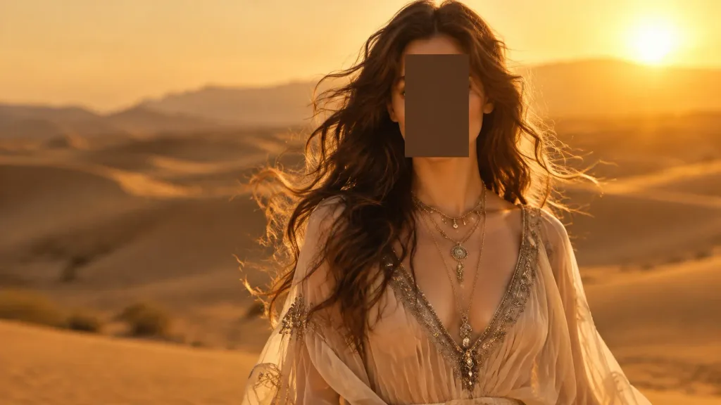 Chân Dung Thời Trang Bohemian Trên Sa Mạc Vàng