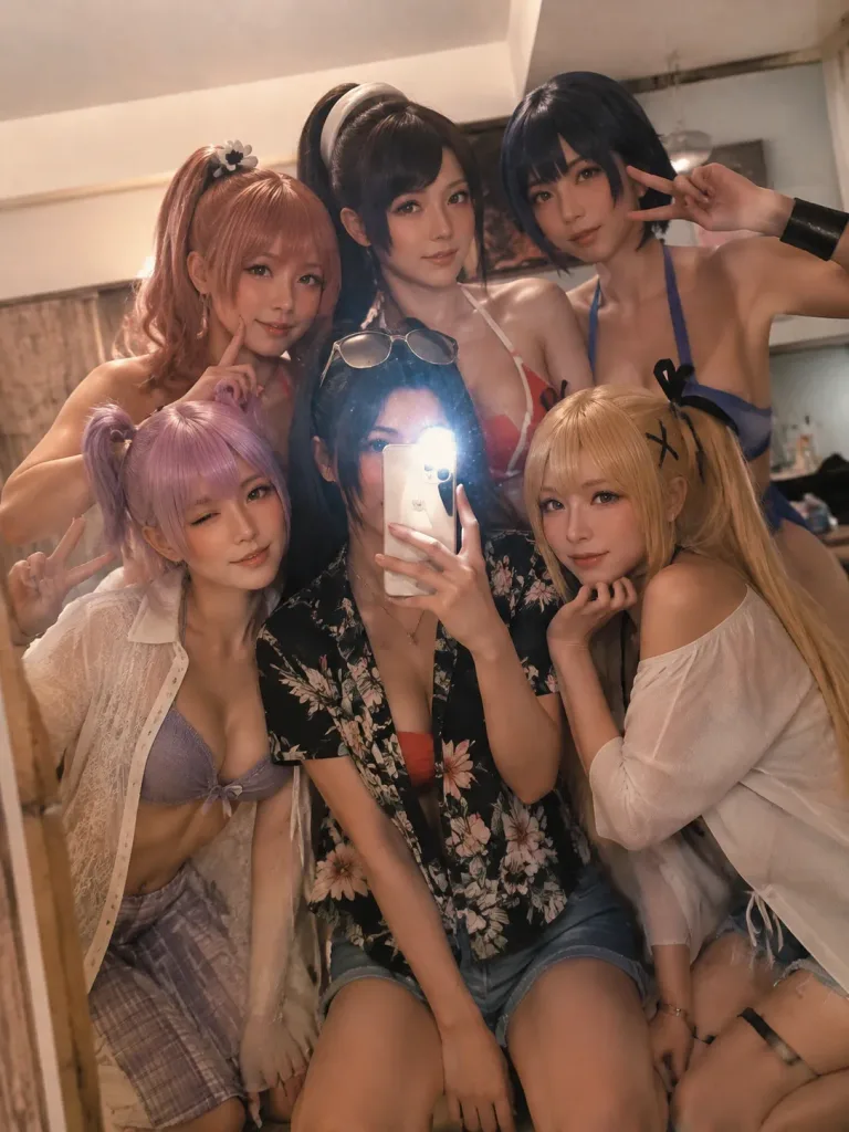 Selfie allo Specchio Cosplay con Personaggi Anime