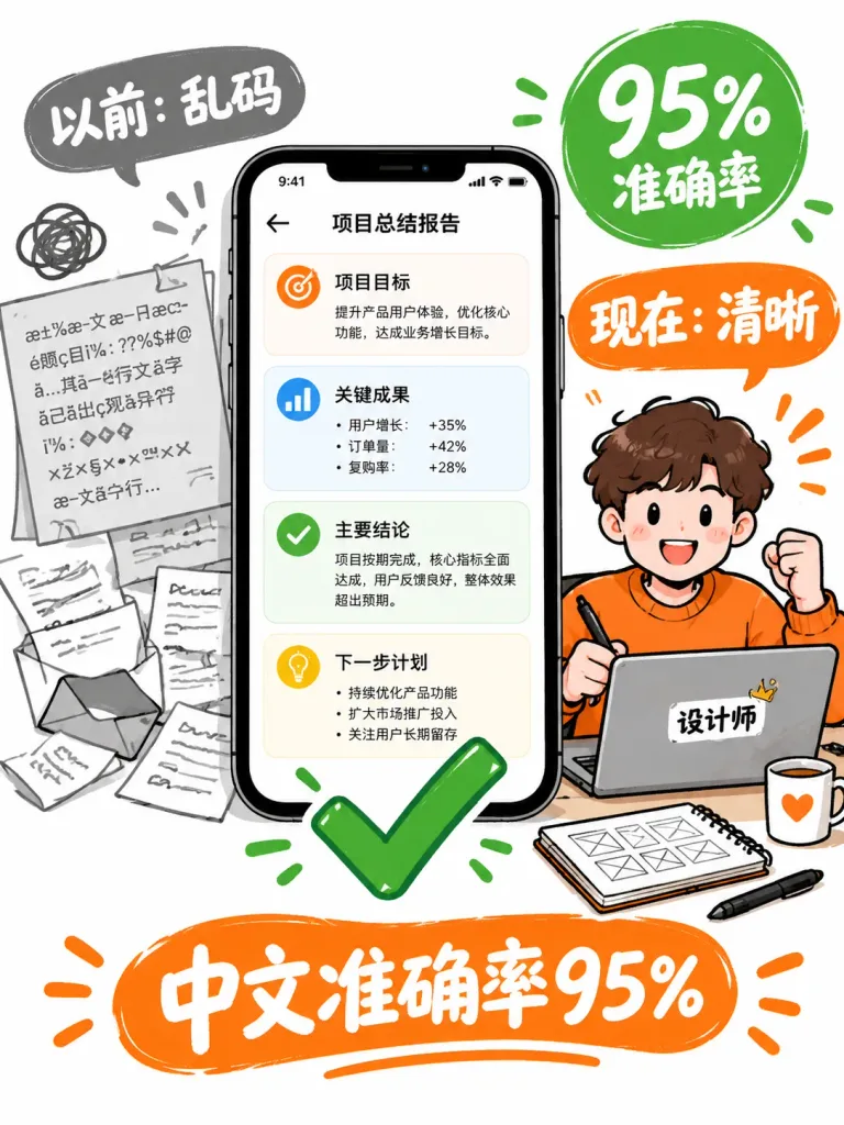 中文文字準確率 AI 資訊圖