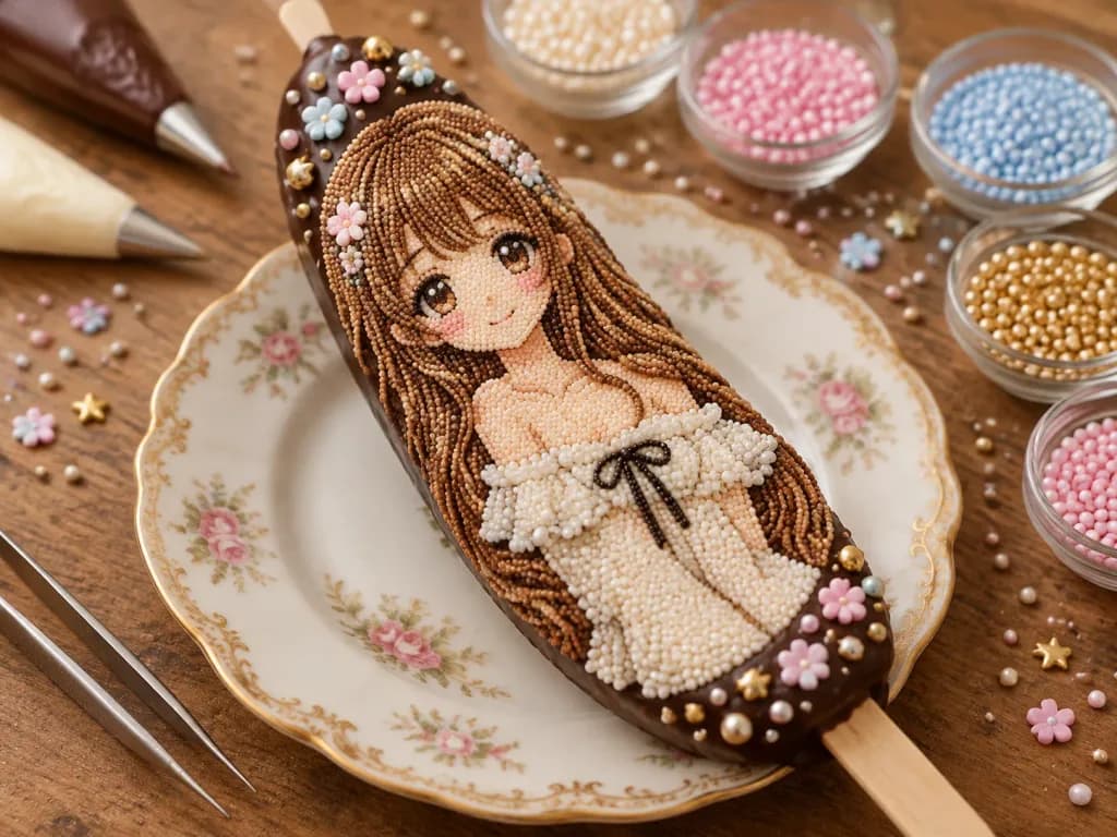 Anime Bead Art Chocolate Banana