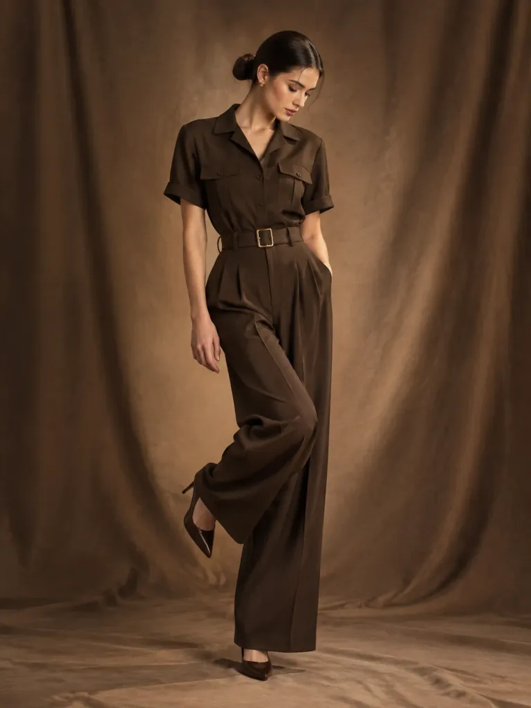 Ritratto Editoriale in Tuta Utility Chic