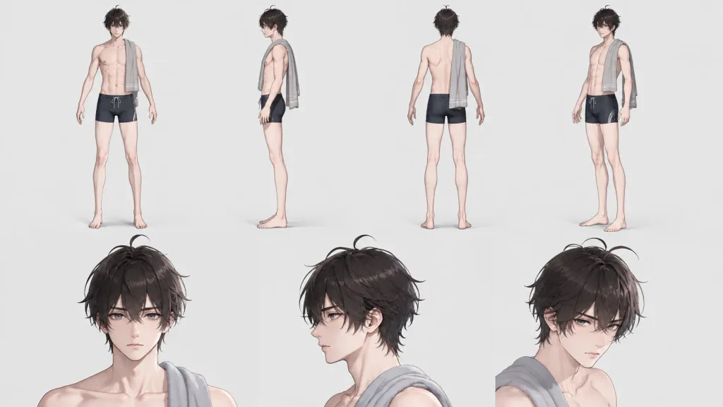 マルチアングル キャラクター設定ターンアラウンド