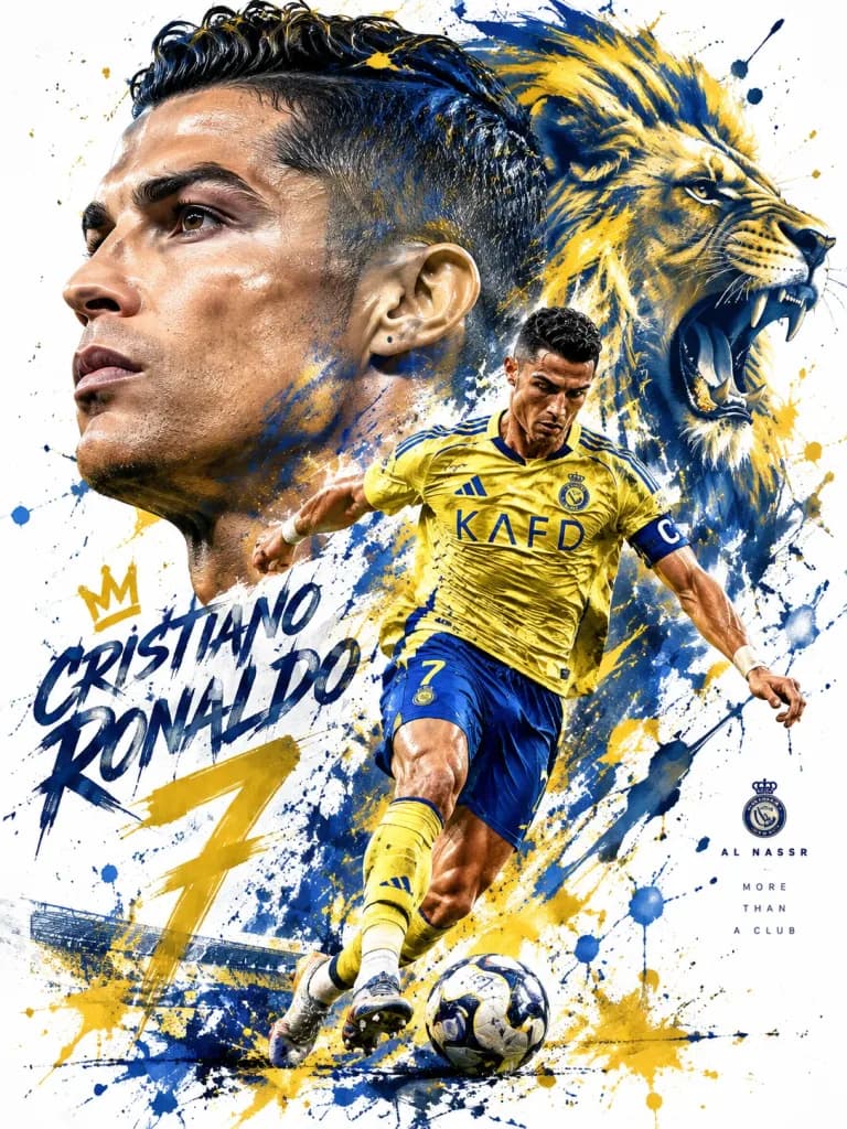 Dynamic Football Superstar Sports Poster