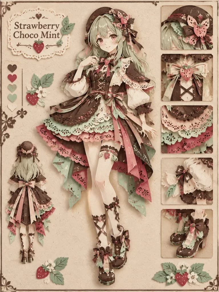 多層和紙剪紙服裝設計