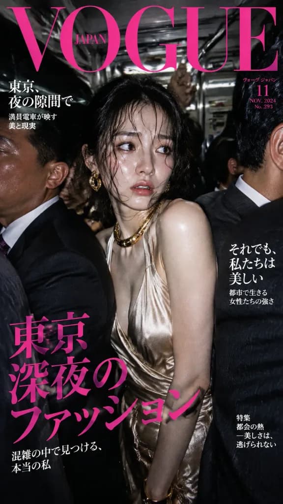 Tokyo Subway Flash Fashion Editorial