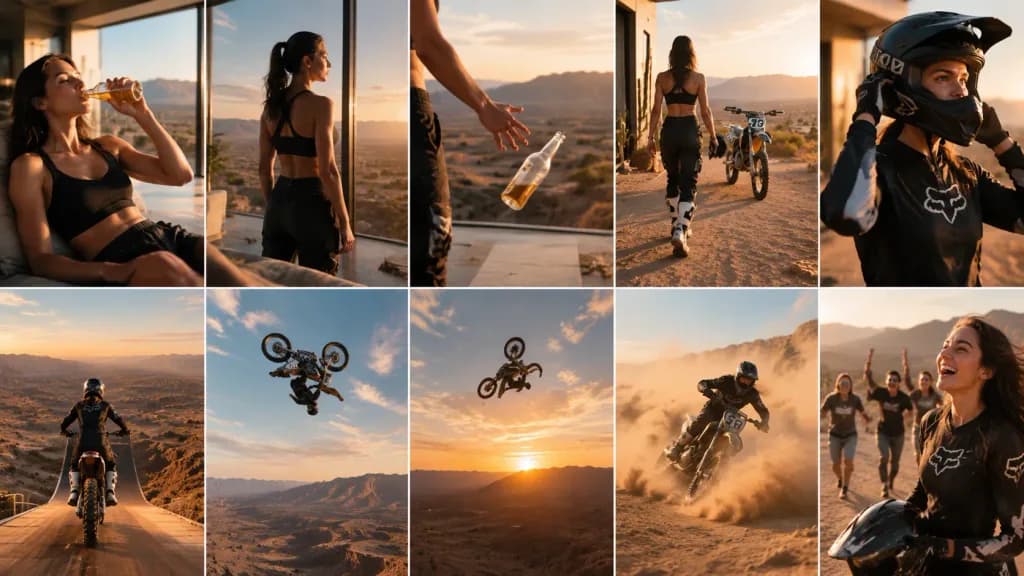 Desert Motocross Storyboard Sequence