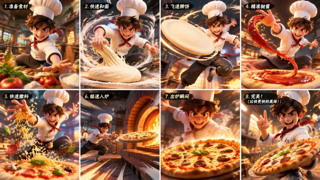 武術シェフのアニメ絵コンテ