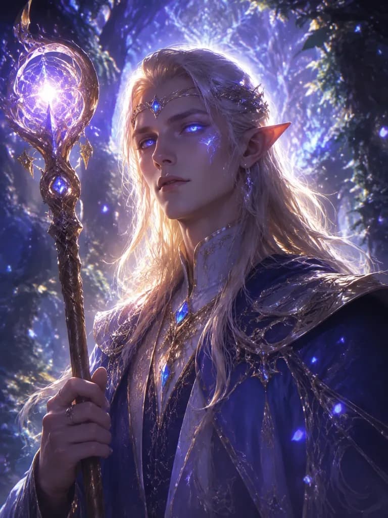 Mystical Glowing Elf Portrait