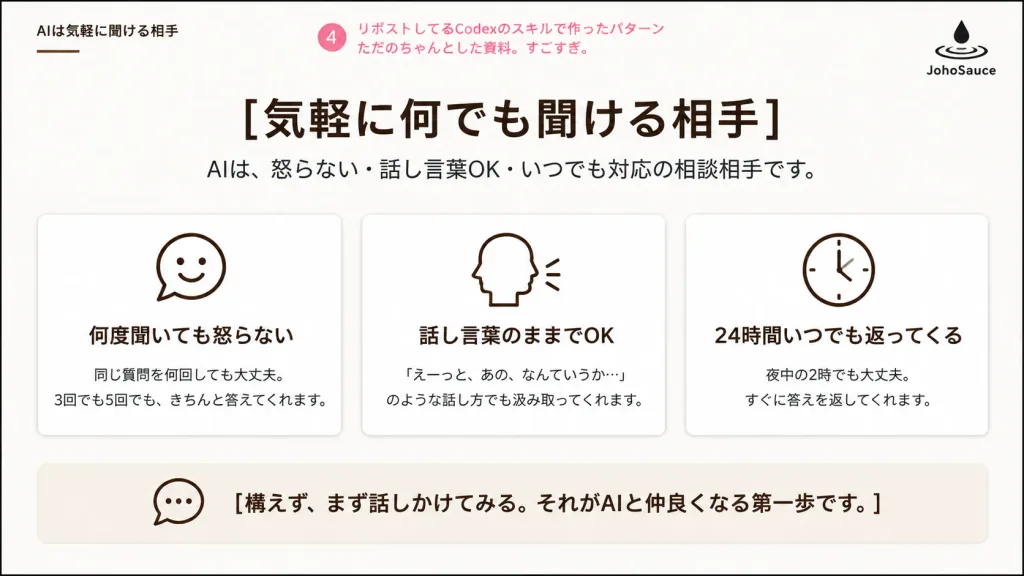 Minimalist Japanese AI Presentation Slide