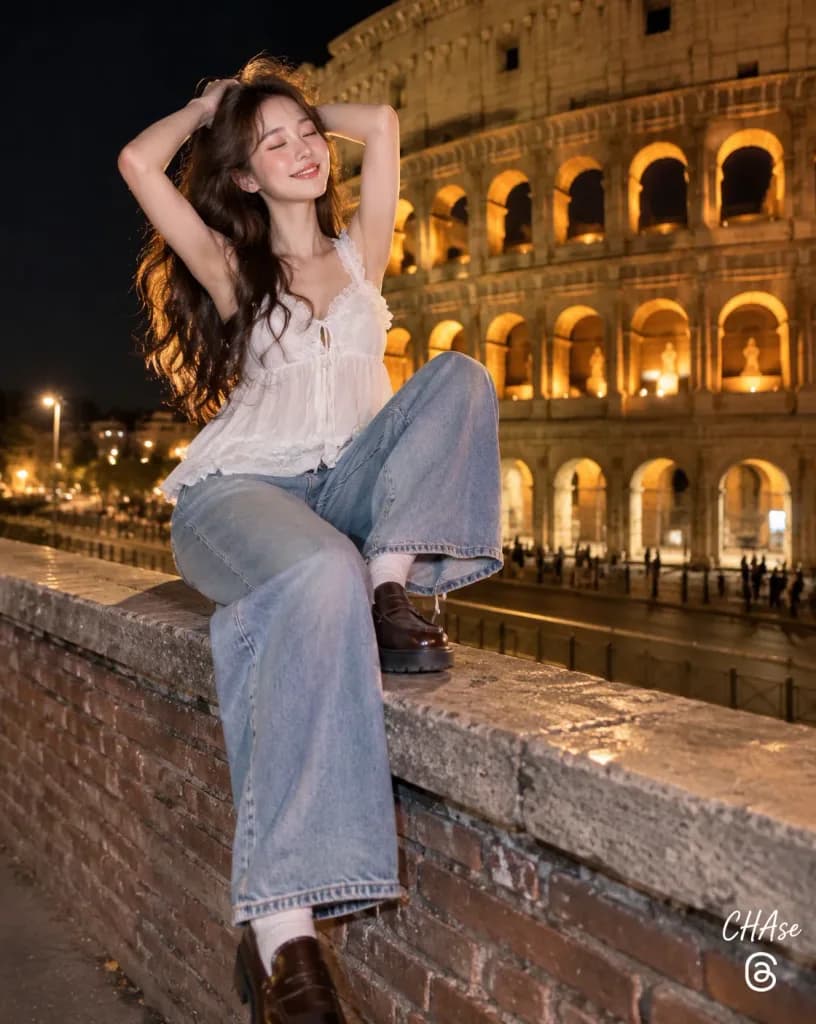 夜のコロッセオ ポートレート
