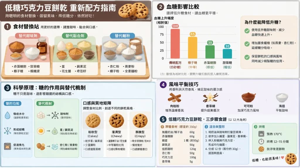 低糖質ベーキング科学インフォグラフィック