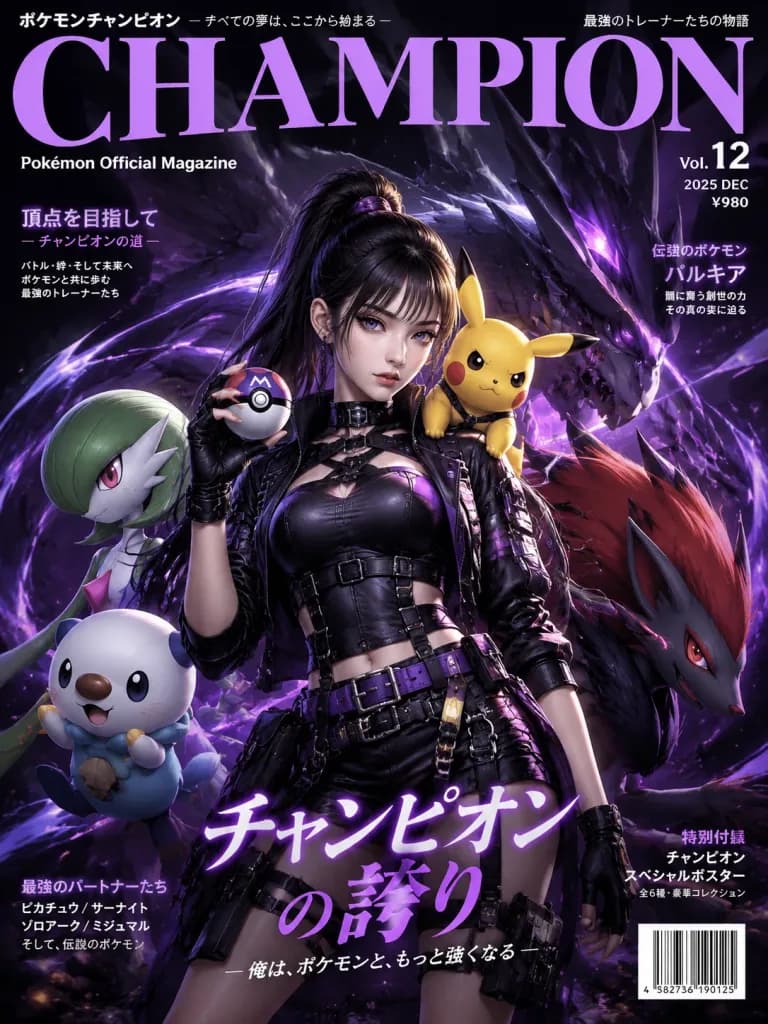 近未来風ポケモンチャンピオン雑誌カバー