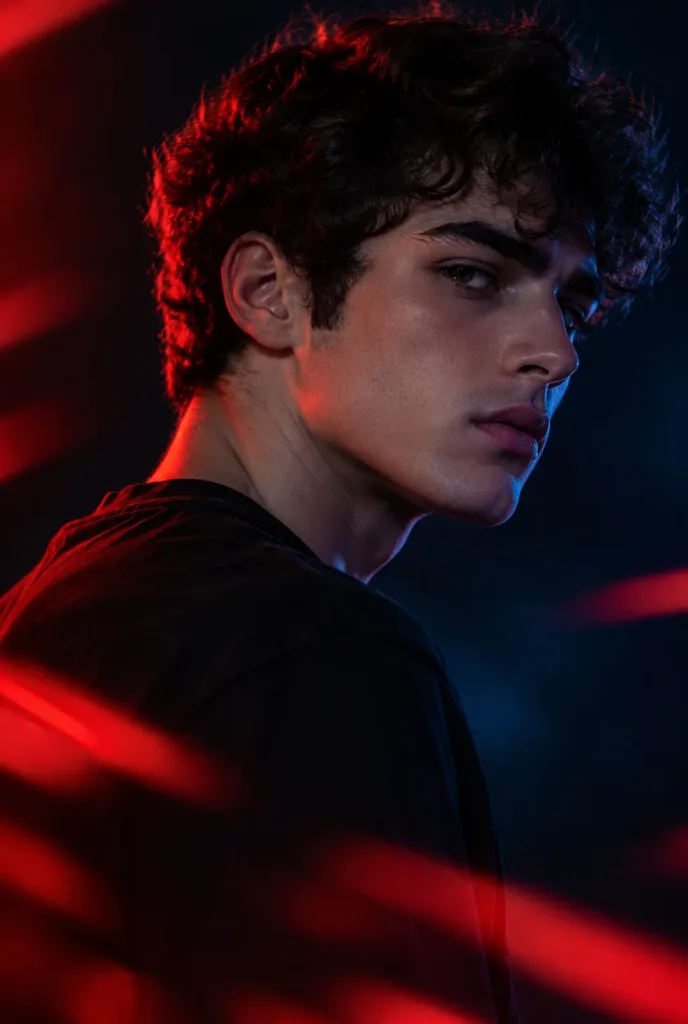 Cinematic Red Rim Light Portrait