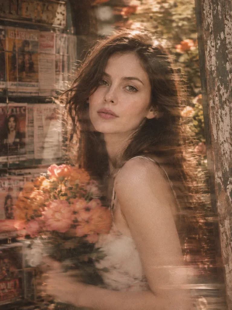 ヴィンテージフィルムブレ感ポートレート