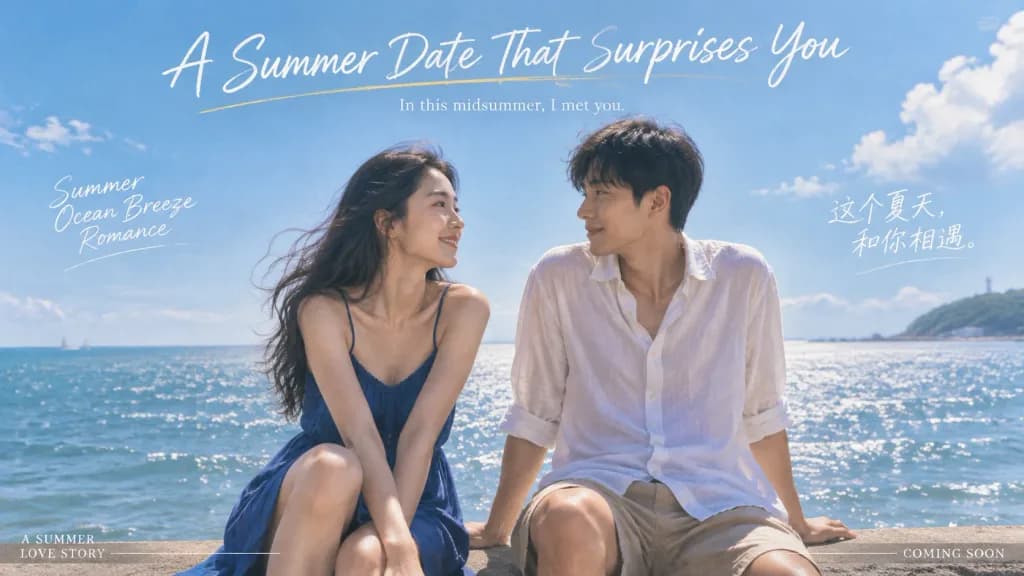 Summer Seaside Romance Poster