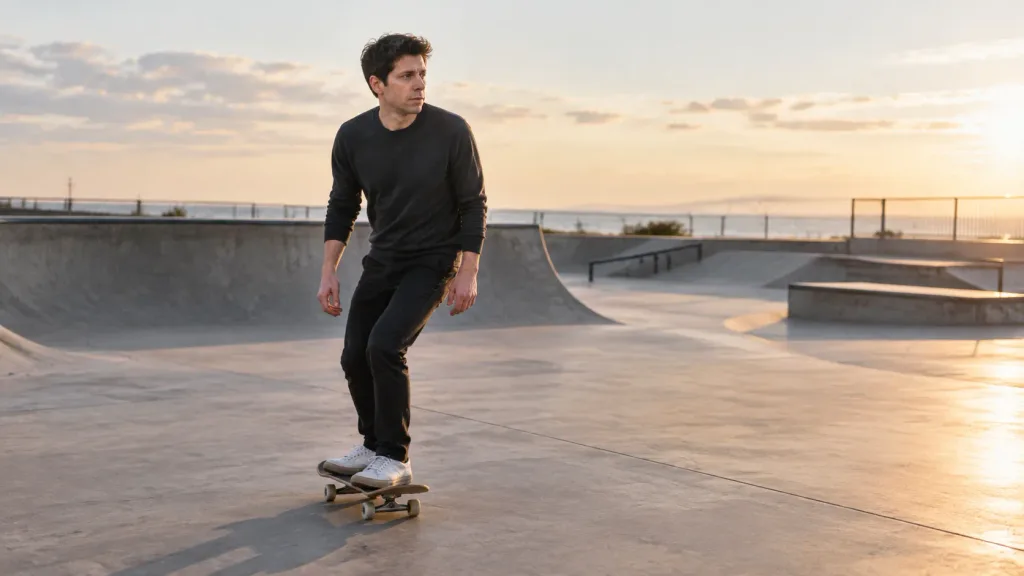 Solo Skater in an Empty Park