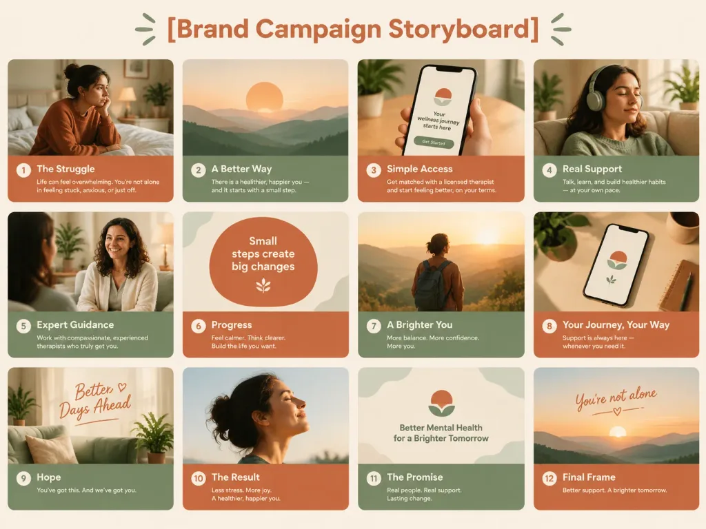 Editorial Pitch Deck Storyboard Layout