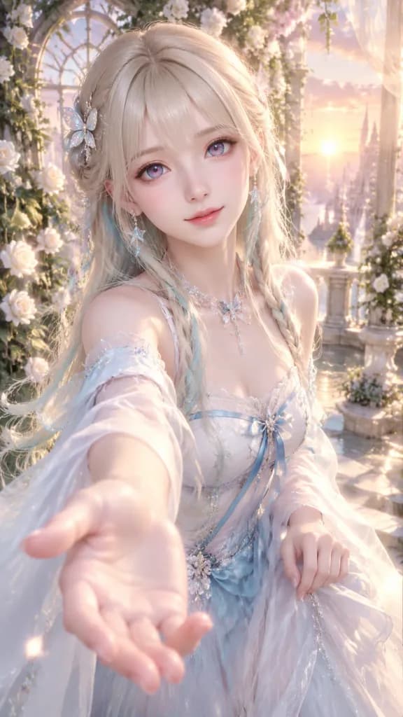 3D Fantasy Girl Garden Invitation