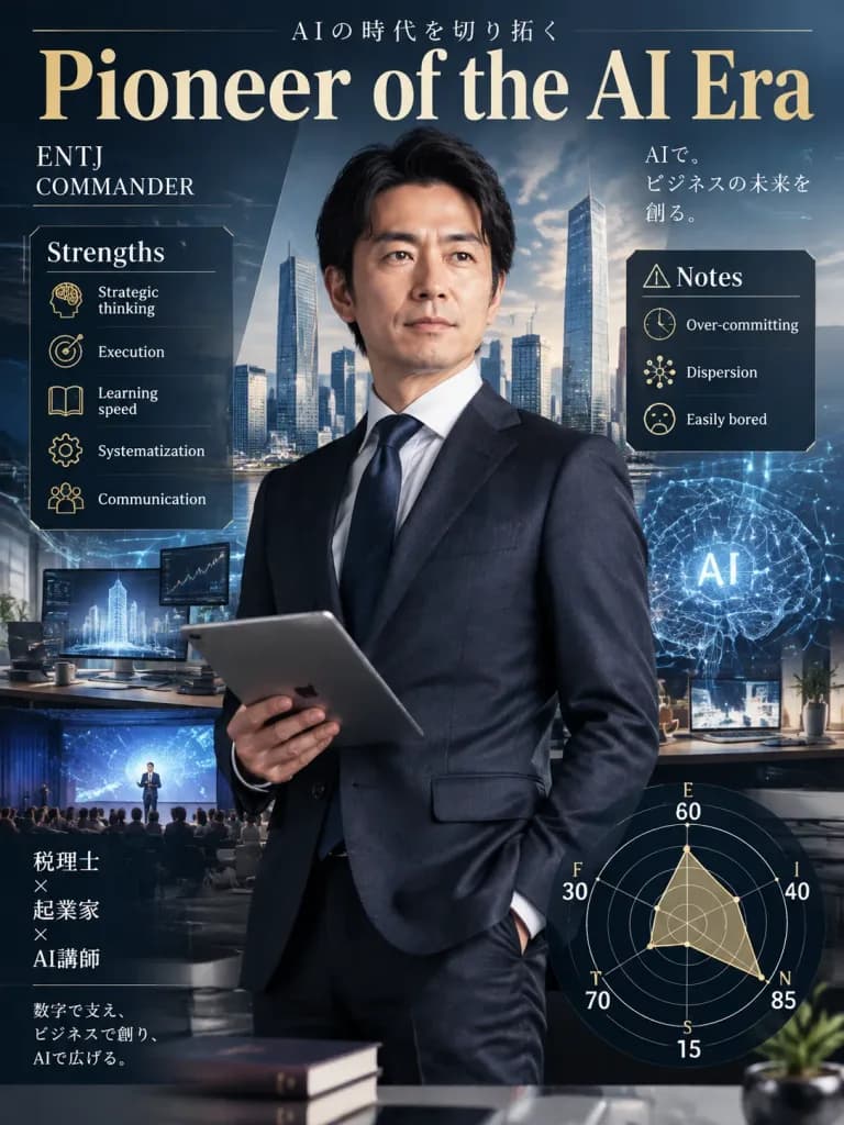 ビジネス誌風 MBTI パーソナリティポスター