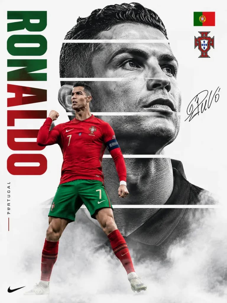 Minimalist Football Superstar World Cup Poster