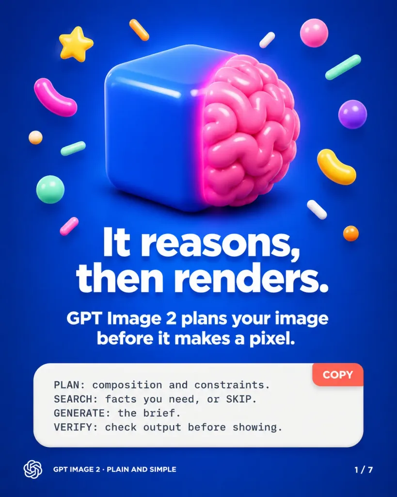 Glossy 3D Reasoning Poster