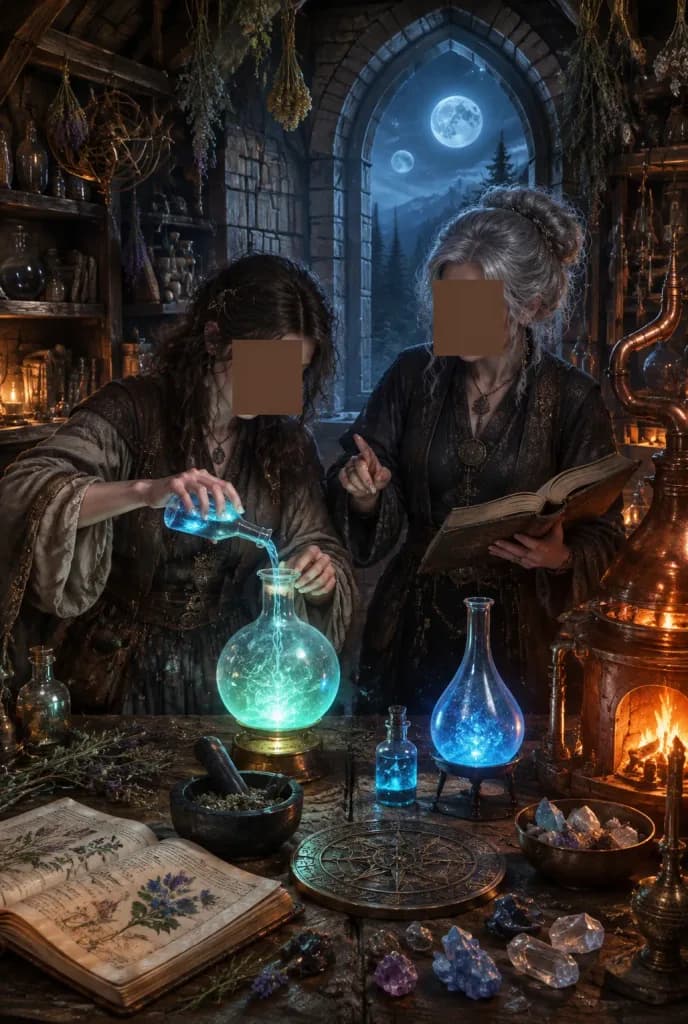 Moonlit Fantasy Alchemist Workshop
