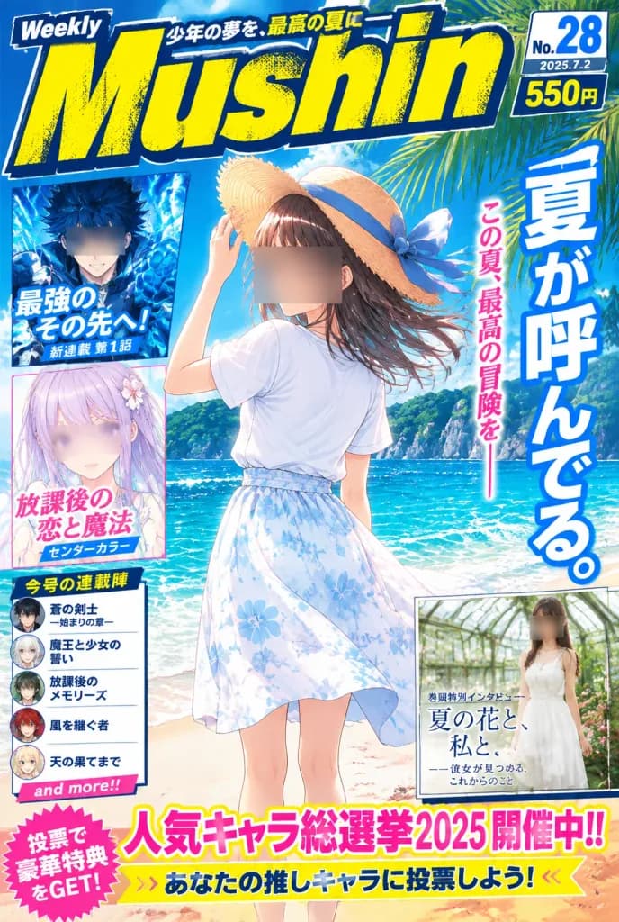 Sampul Majalah Manga Shonen Musim Panas