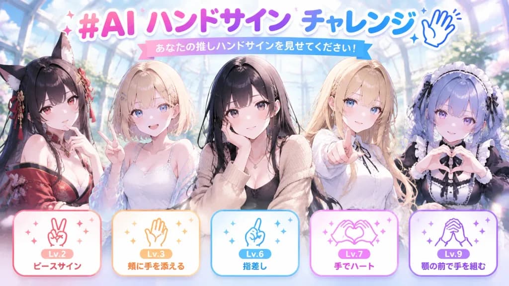 Banner Acara Anime Tantangan Gerakan Tangan
