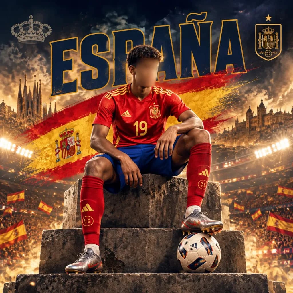 Spain World Cup Football Poster