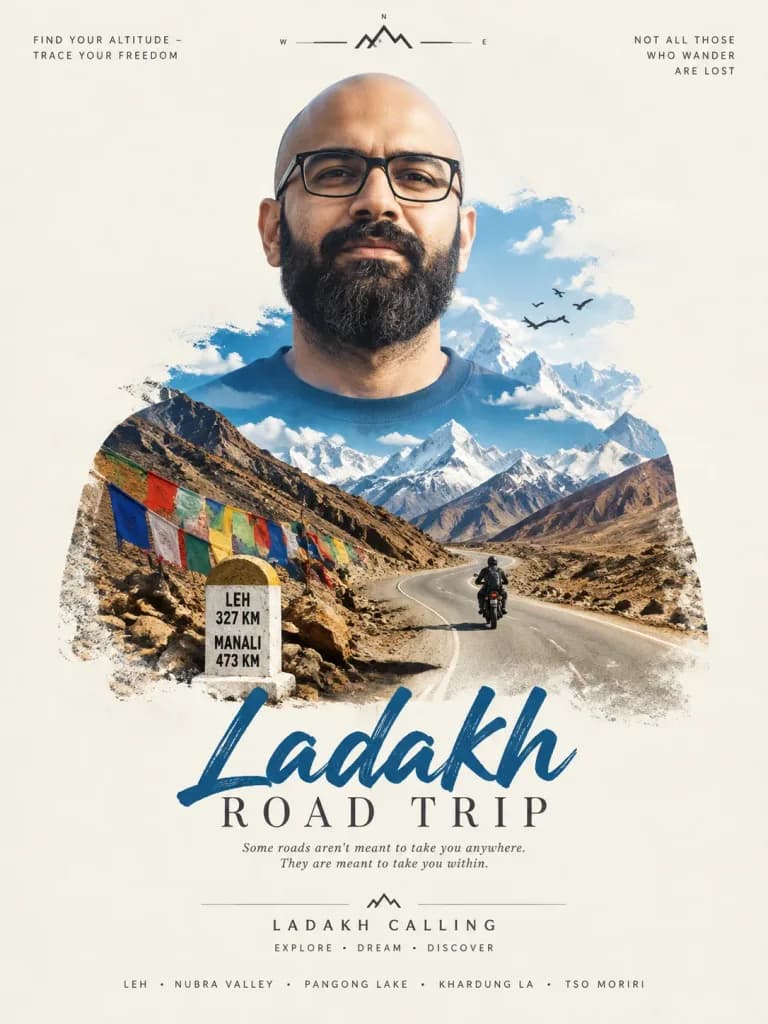 Double Exposure Adventure Travel Poster