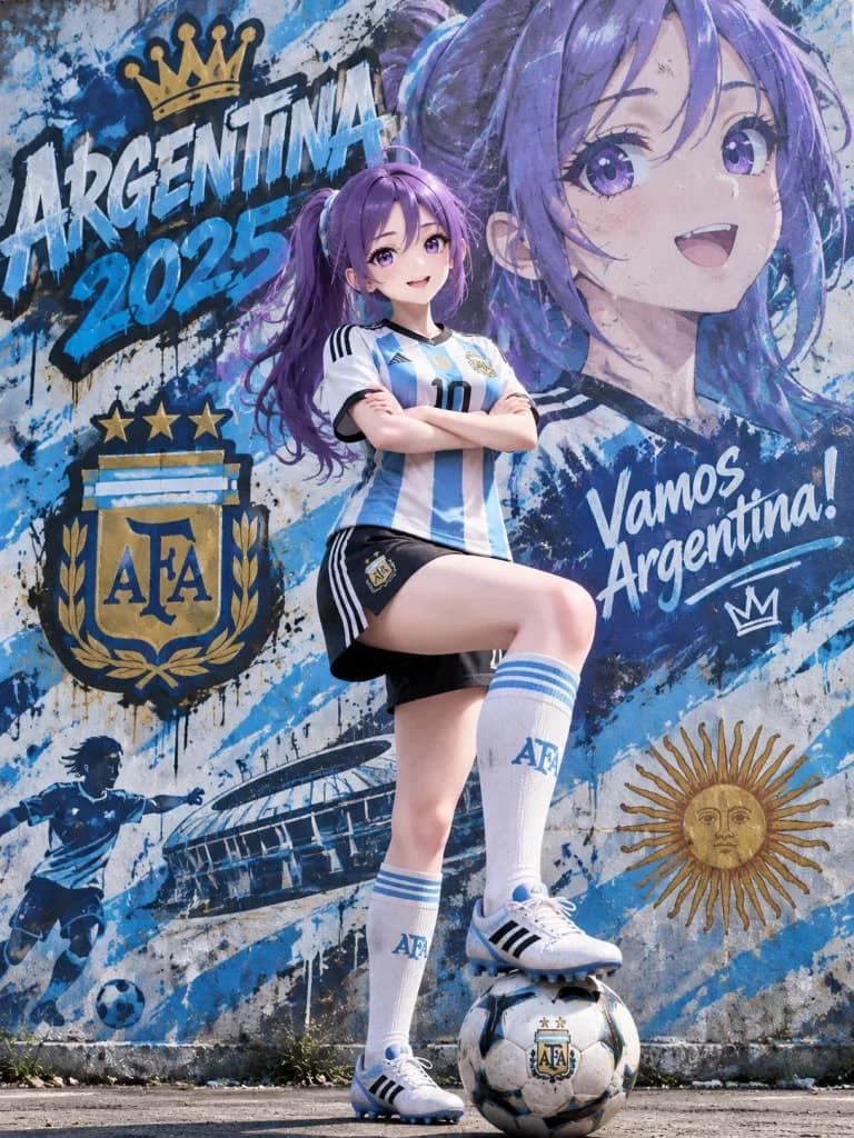 Urban Graffiti Football Poster