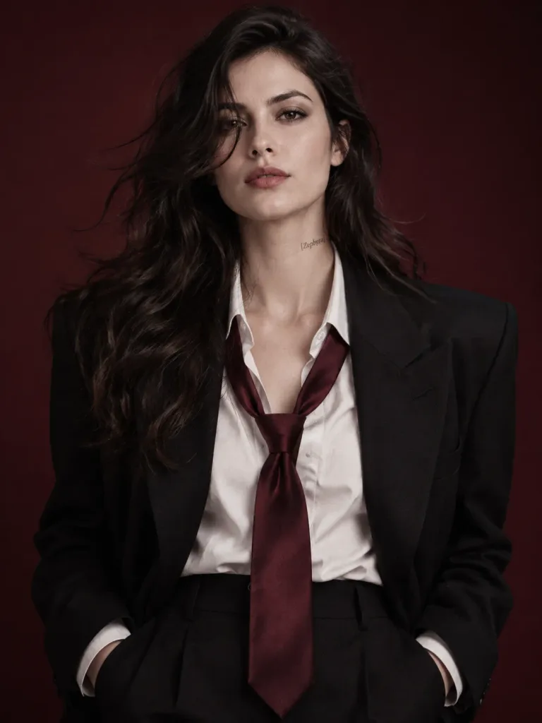 Editorial Power Suit Studio Portrait