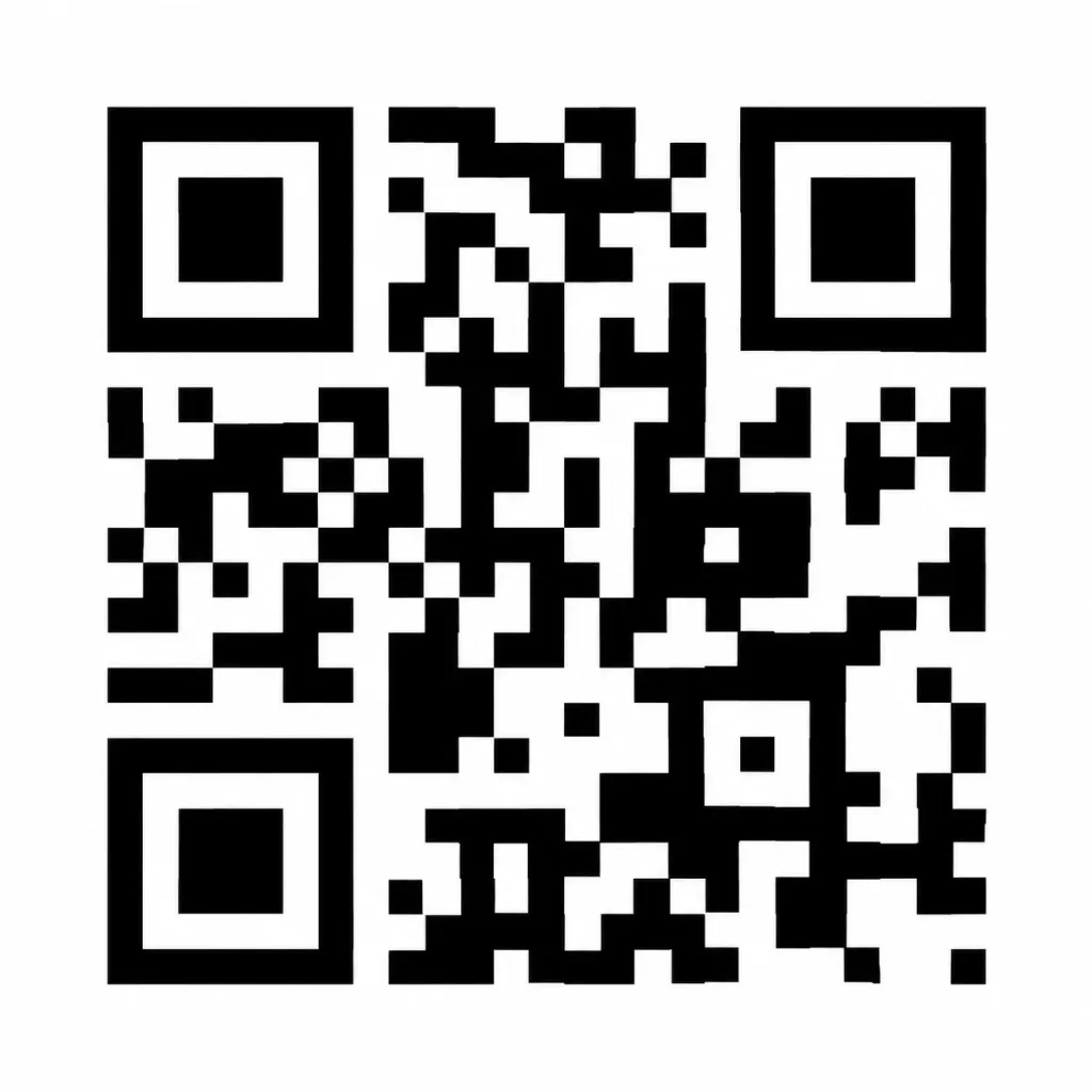 簡約黑白可掃 QR 碼