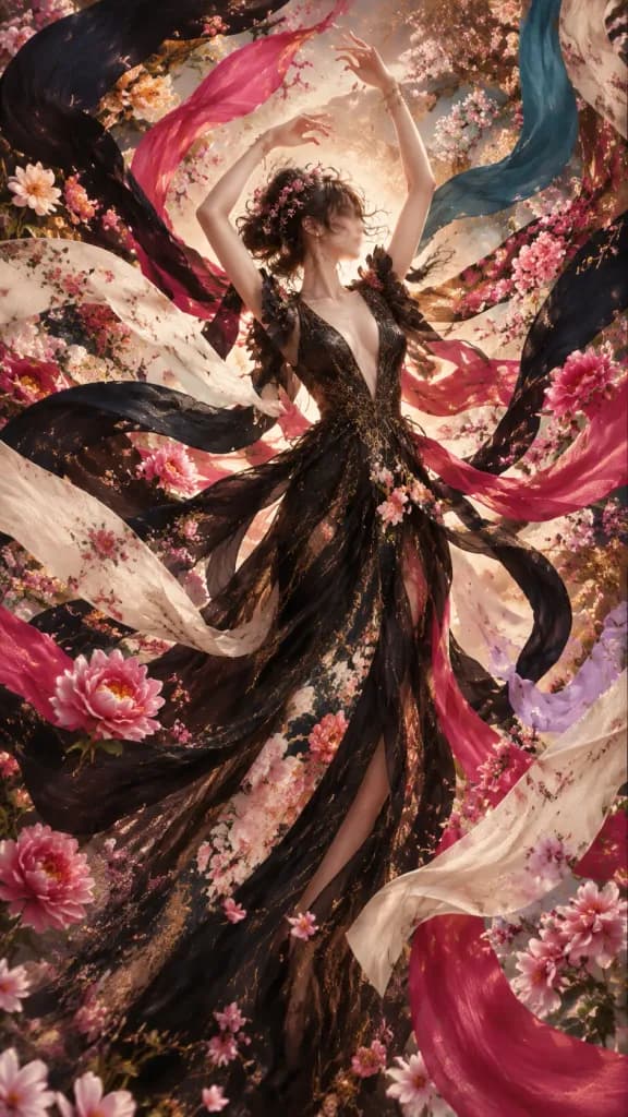 Floral Ribbon Couture Dancer