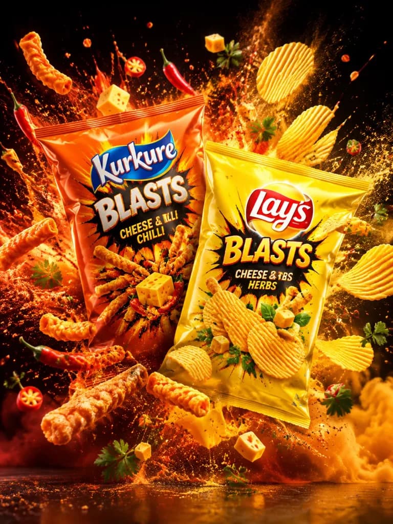 Explosive Snack Food Advertising Poster