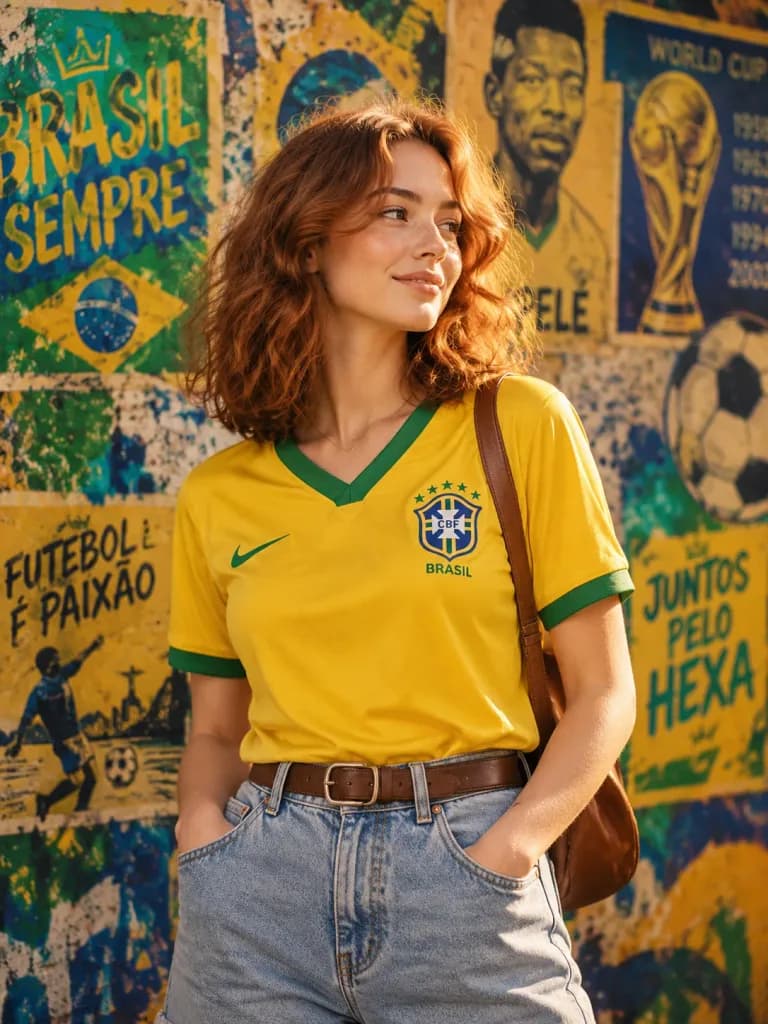 Retrato Street Editorial de Futebol Brasileiro
