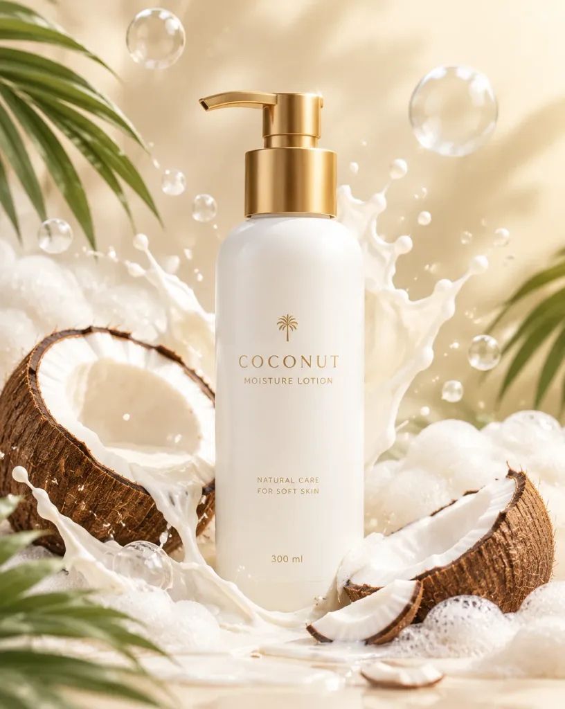 Tropical Coconut Skincare Product Shot
