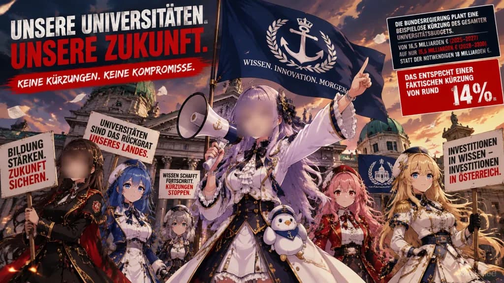 Anime University Protest Propaganda Poster