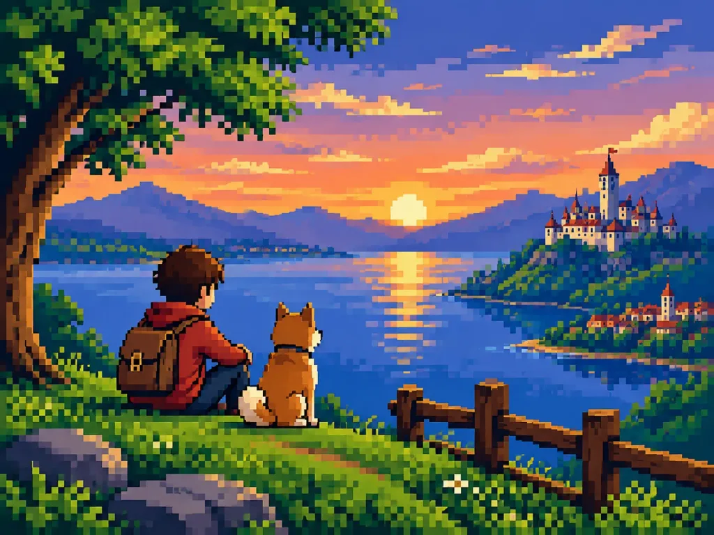 Retro Pixel Art Scene Conversion