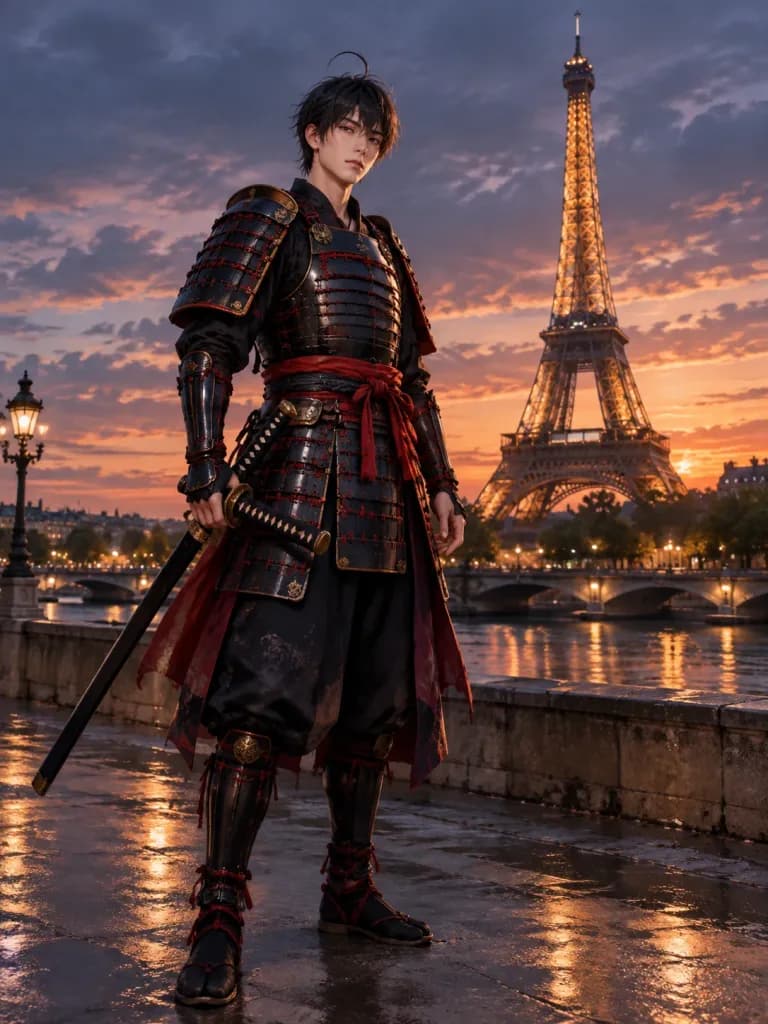 Samurai Armor Portrait at World Landmark