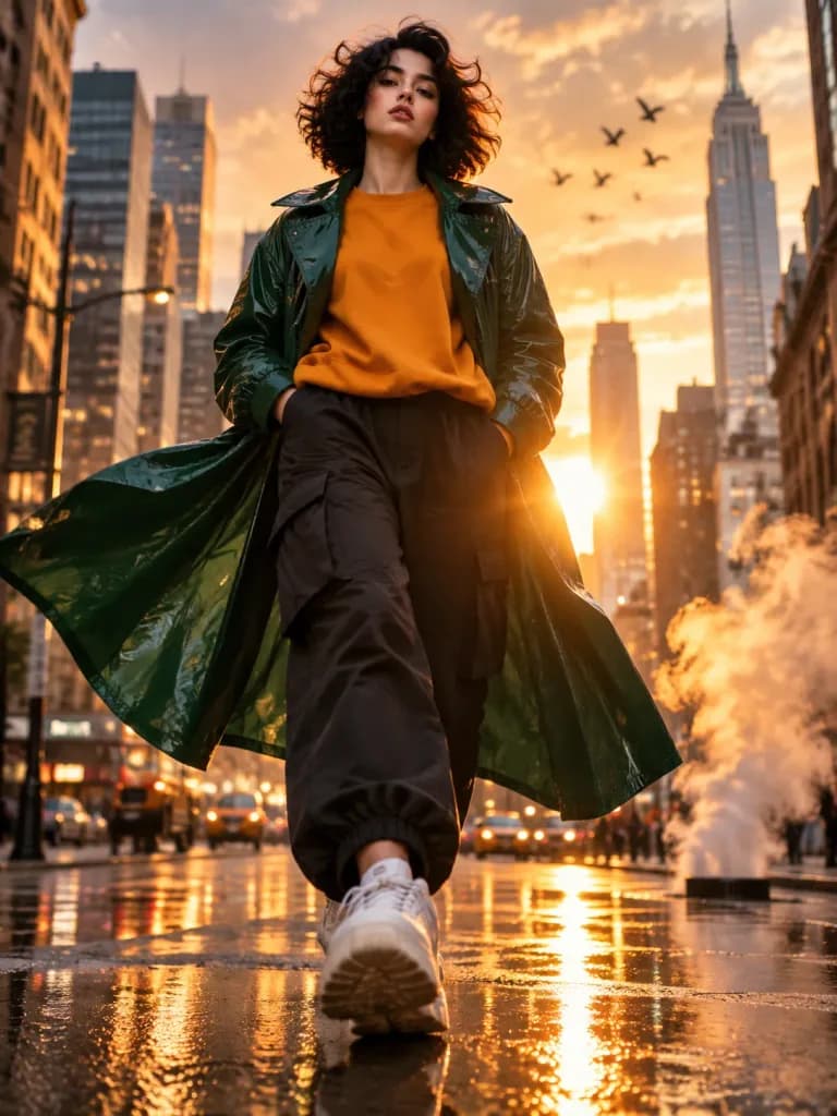Golden Hour Street Fashion Portrait