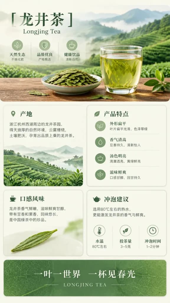 Elegant Longjing Tea Infographic Redesign