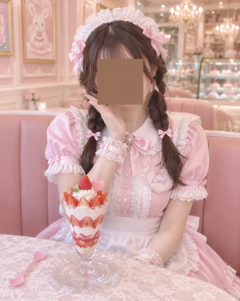 Pastel Pink Lolita Café Portrait