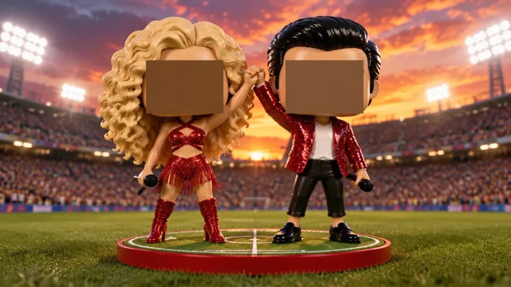 Chibi Pop Stars on Soccer Pitch Base