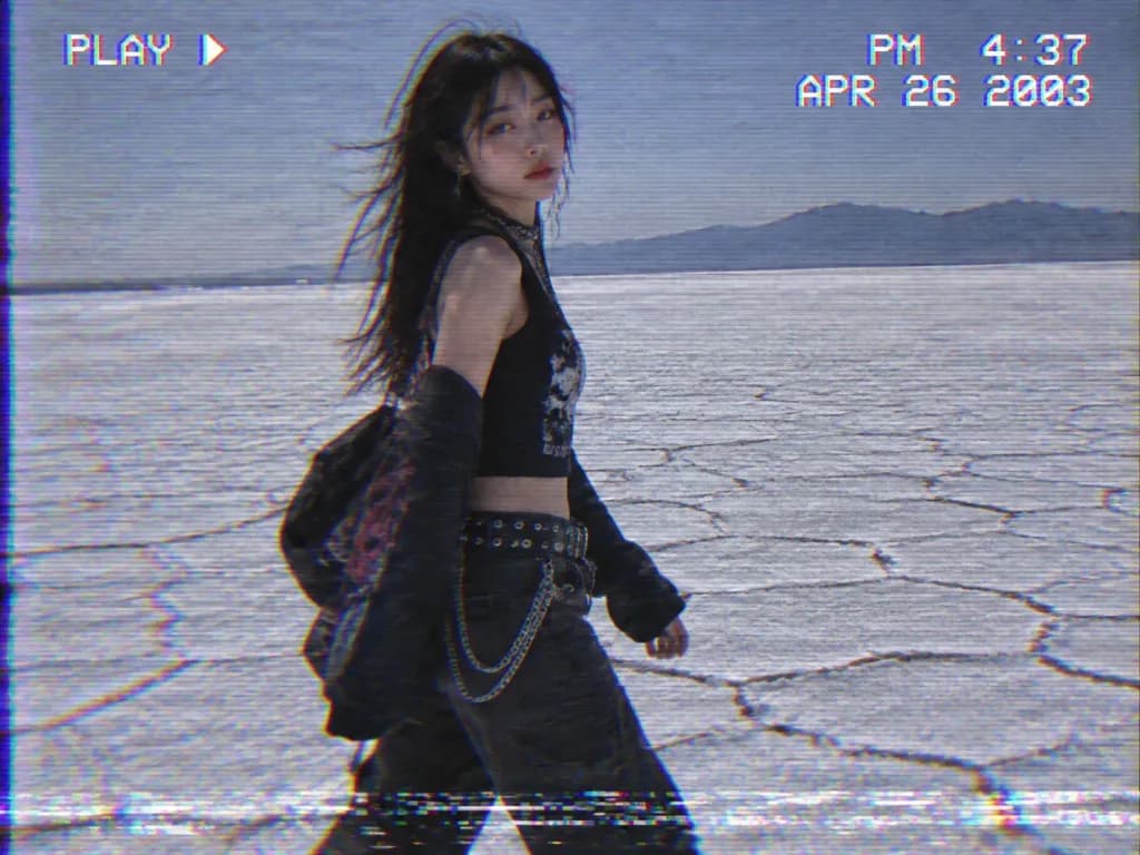 VHS Film Still on Salt Flat
