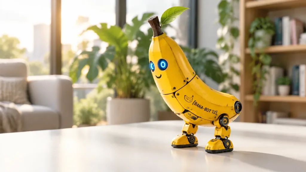 Banana Robot Toy Product Shot