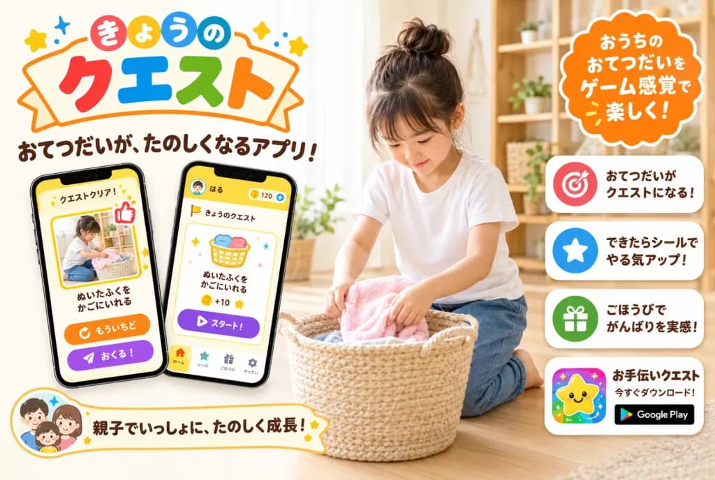 Japanese Gamified Chore App Promo Banner